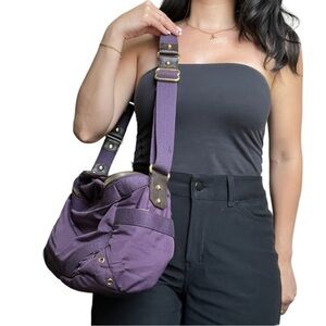 Stella Mccartney x LeSportSac Cyber Grape Purple Nylon Camera Bag💜